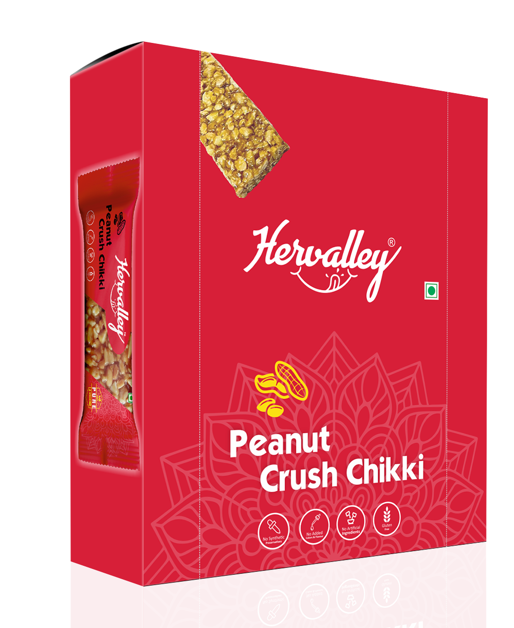 Peanut Crush Chikki (30g x 20 pcs) (Pack of One Box)