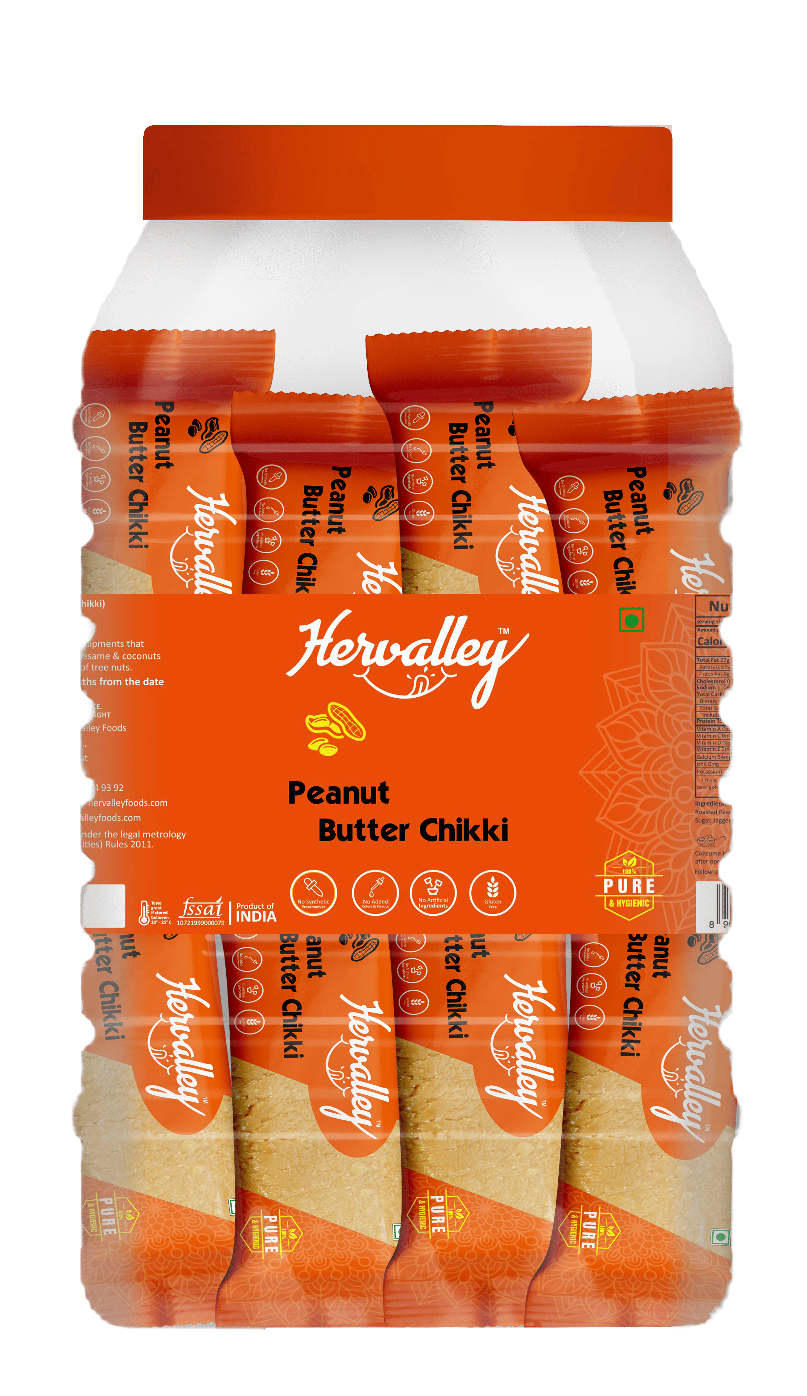 Peanut Butter Chikki (16g x 50 pcs) (Pack of one JAR) Plastic Bottle